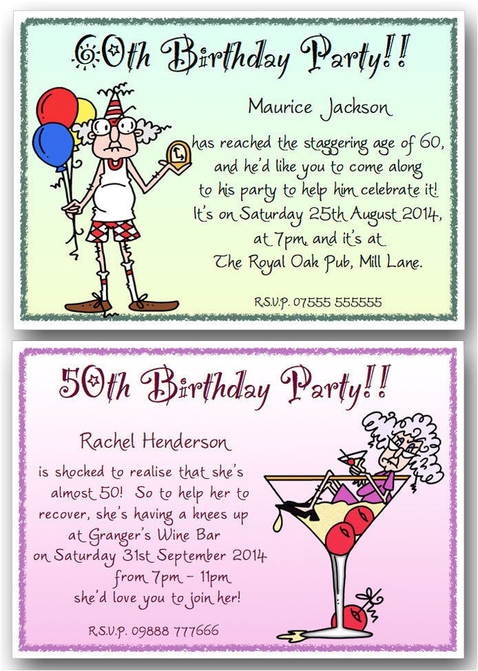 Funny Birthday Invite Wording
 Humorous 60th Birthday Invitation Wording – wmmfitness