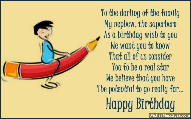 Funny Birthday Wishes For Nephew
 Birthday poems for nephew – WishesMessages