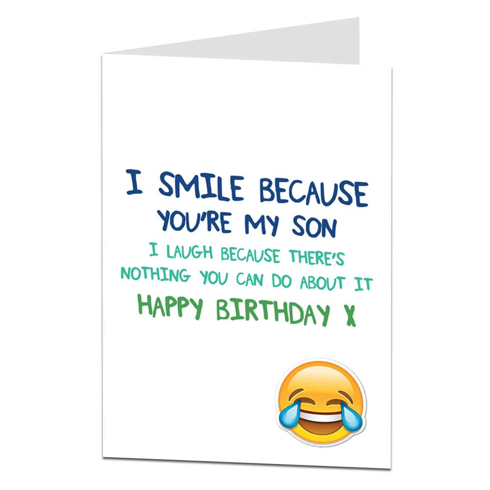 Funny Birthday Wishes For Son
 Funny Happy Birthday Card For Son Perfect For 30th 40th