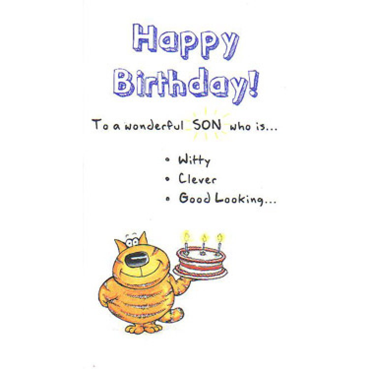 Funny Birthday Wishes For Son
 Paperlink The Funny Farm Happy Birthday Son Card