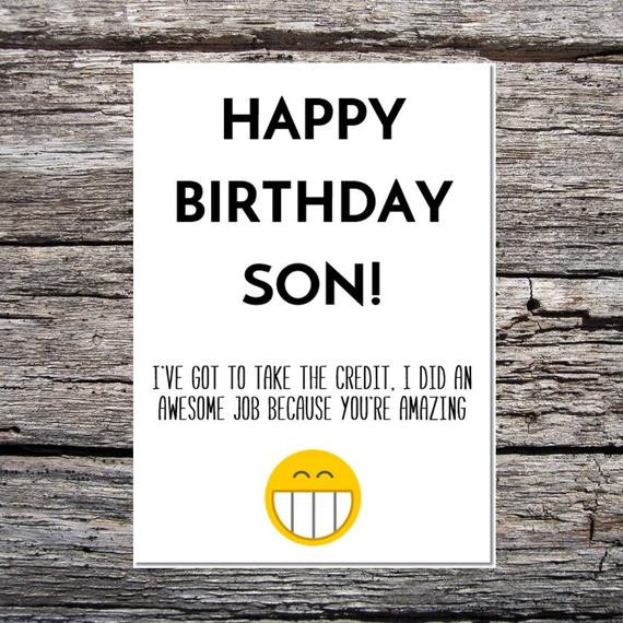 Funny Birthday Wishes For Son
 son birthday card funny son birthday card funny happy