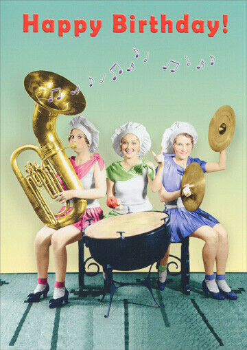 Funny Birthday Wishes Pictures
 Women Playing Instruments Funny Birthday Card Greeting