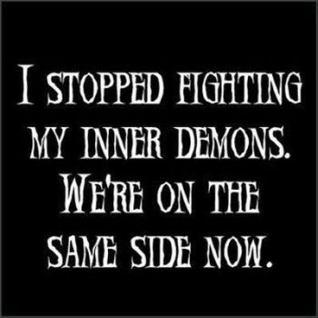Funny Fight Quotes
 funny quotes i stopped fighting my inner demons we are on