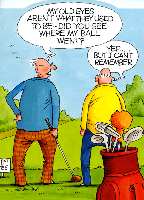 Funny Golf Birthday Cards
 Humorous golf card Wrinklies See where my ball went