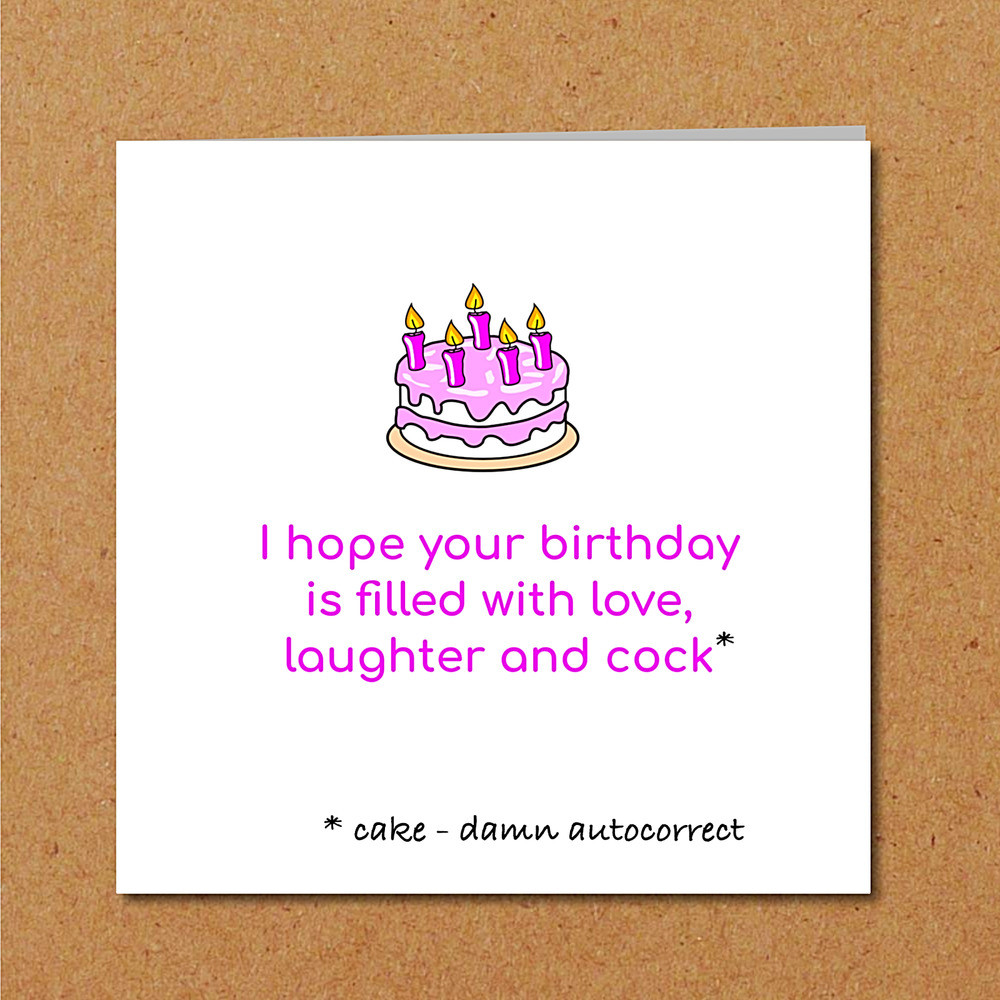 Funny Sexy Birthday Wishes
 BIRTHDAY CAKE card funny humorous girl female friend rude