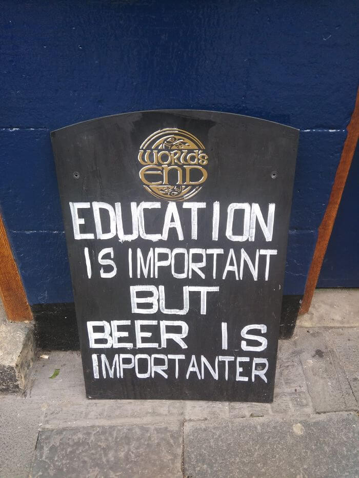 Funny Signs Quotes
 32 Funny Chalkboard Signs From Bars That Will Totally Get