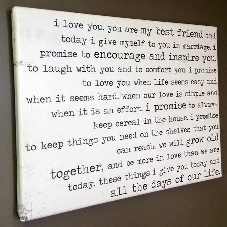Funny Wedding Vows For Him
 51 best images about Handmade t for parents or