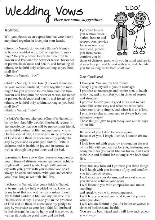 Funny Wedding Vows Samples
 20 Traditional Wedding Vows Example Ideas You ll Love