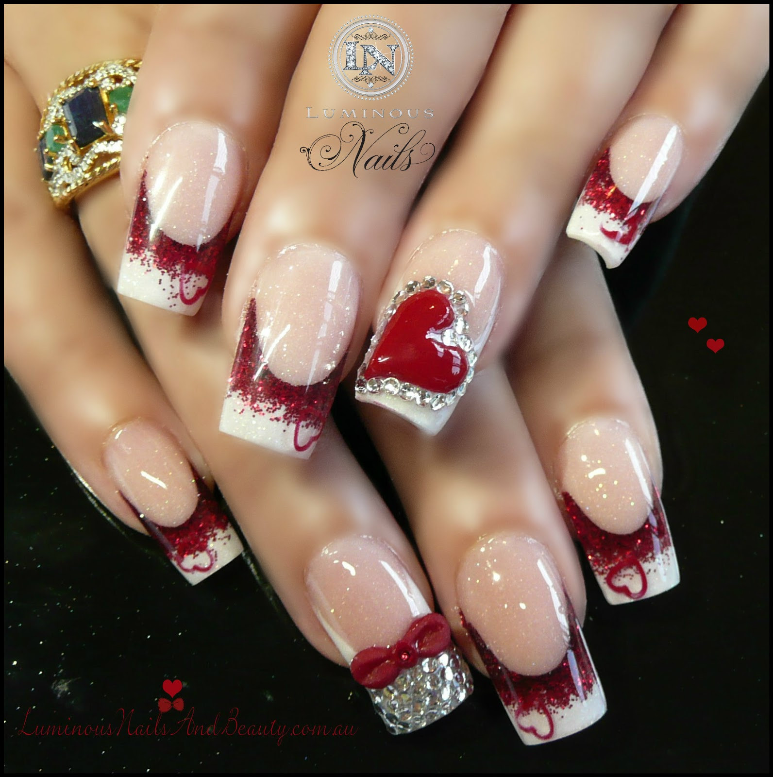Gel Nail Designs For Valentines
 Luminous Nails February 2013