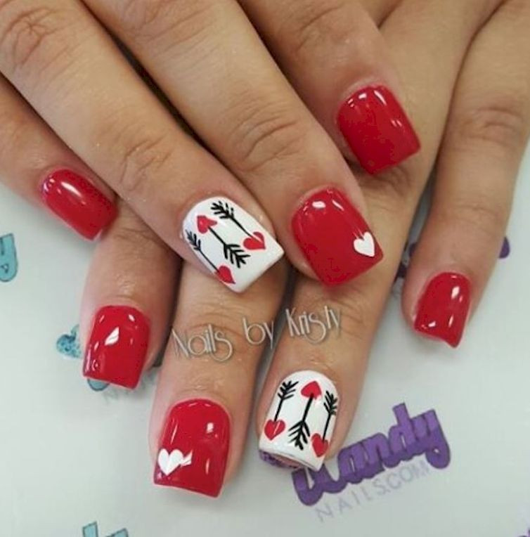 Gel Nail Designs For Valentines
 6 Arrow to the Heart