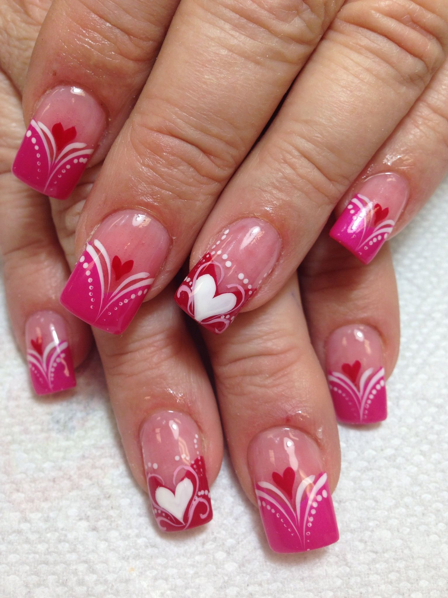 Gel Nail Designs For Valentines
 Heart Nails Valentine s Day Nails in 2020