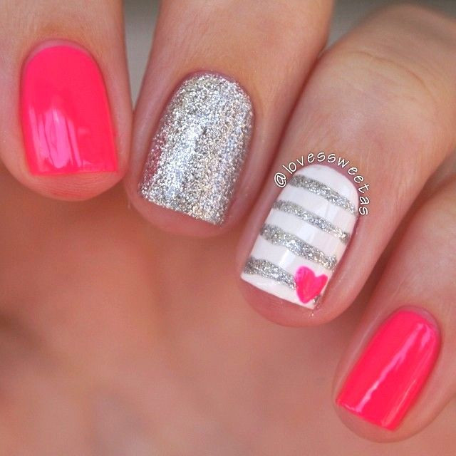 Gel Nail Designs For Valentines
 21 Crazy Cute Valentine s Day NAIL ART IDEAS