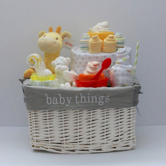 Gender Neutral Baby Gift Baskets
 Gender Neutral Baby Gift Basket Baby Shower Gift Unique Baby