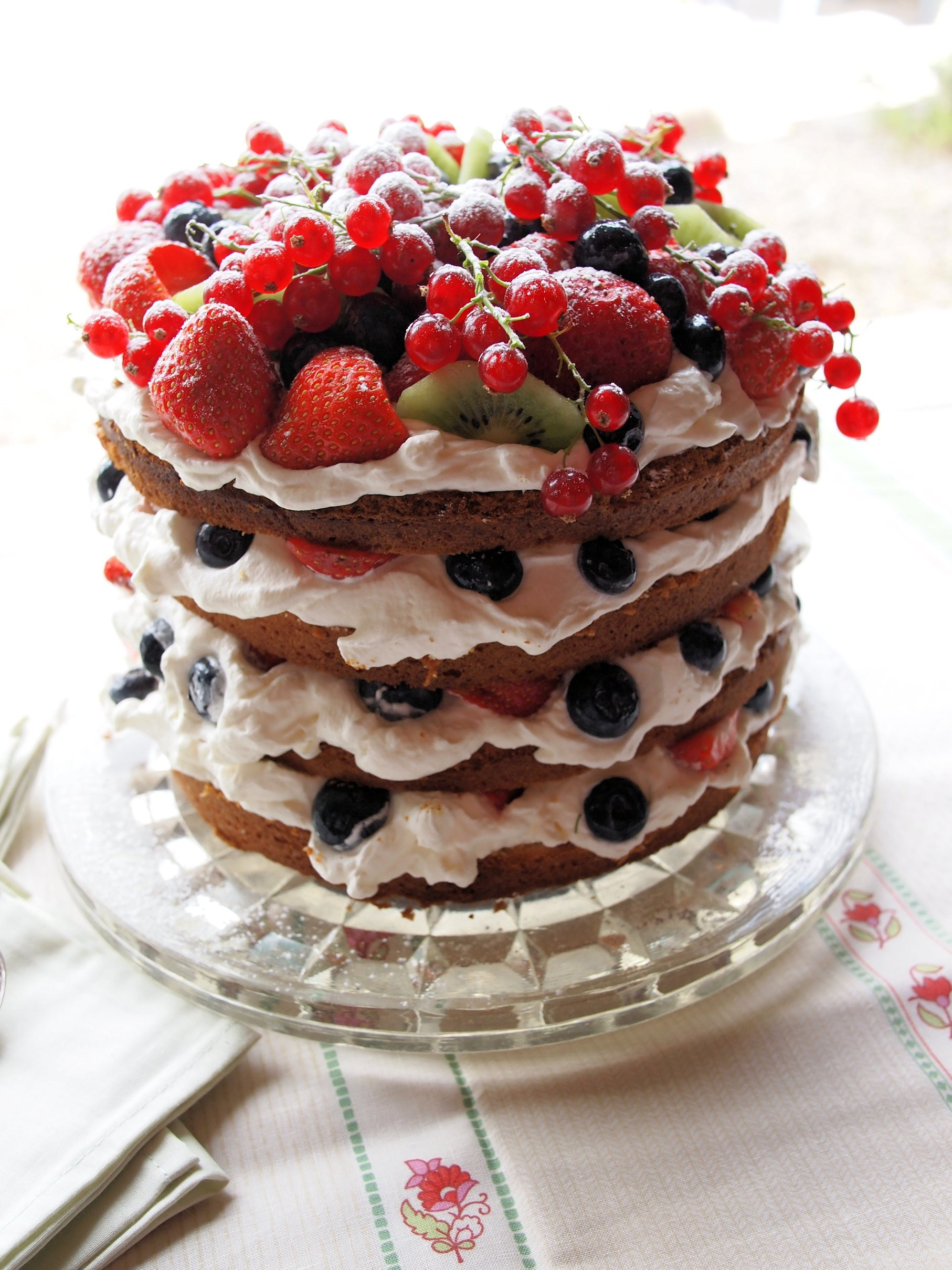 Giant Birthday Cakes
 A VERY Big Birthday Cake with Summer Berries British