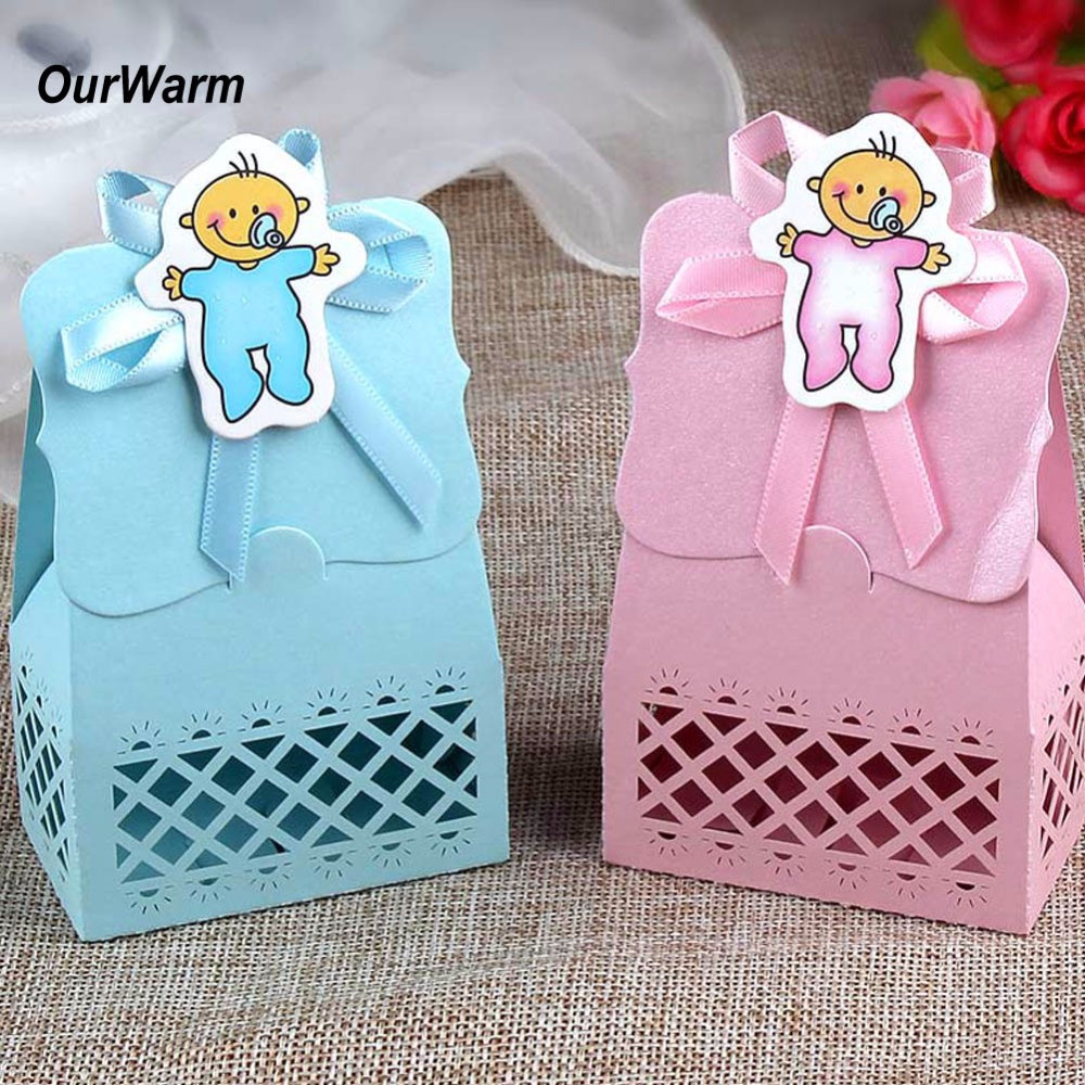 Gift Bag For Baby Shower
 OurWarm 12pcs Baby Shower Candy Box Cute Paper Gift Bag