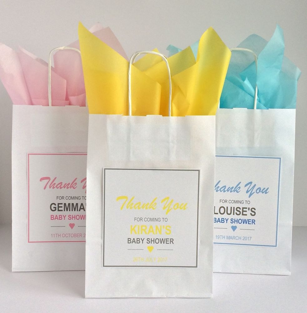 Gift Bag For Baby Shower
 Personalised Baby Shower Gift Bag Vintage Style Favour