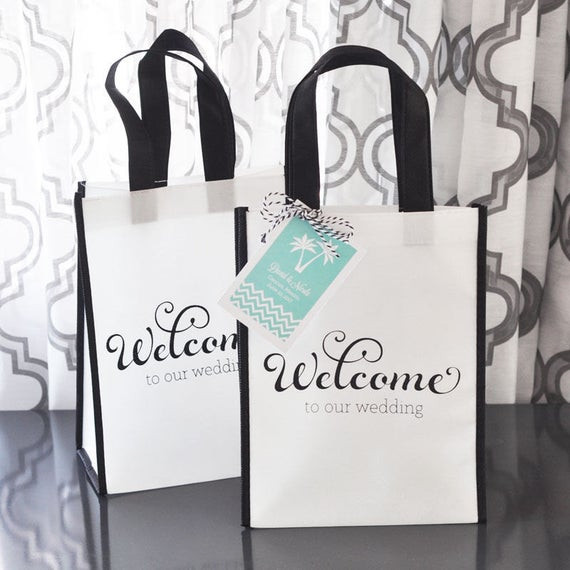Gift Bag Ideas For Out Of Town Wedding Guests
 Items similar to Wedding Guest Wel e Bags Out of Town