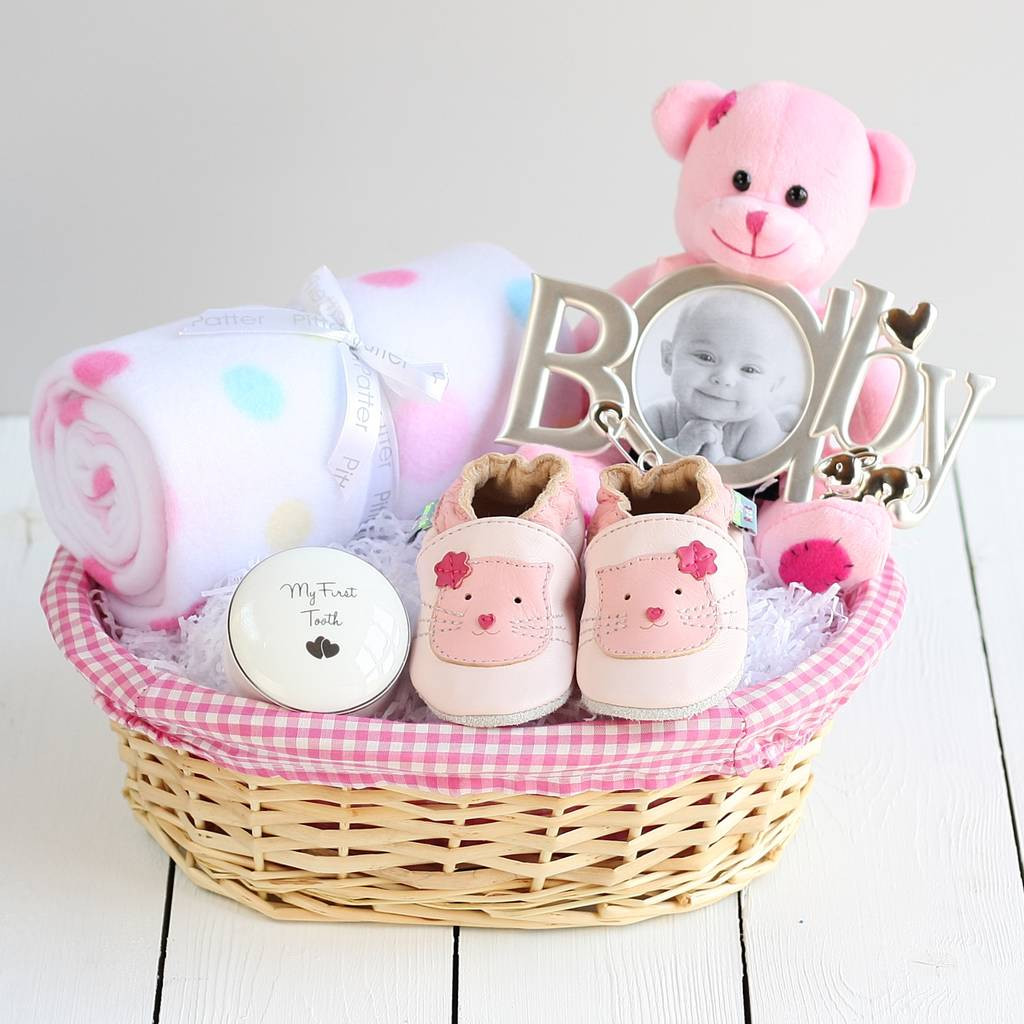 Gift Basket Baby
 deluxe girl new baby t basket by snuggle feet