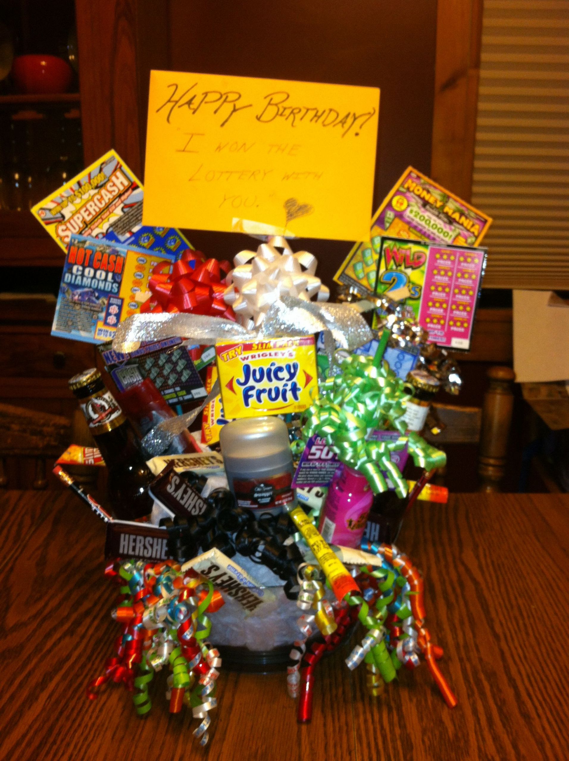 Gift Basket Ideas For Boyfriends
 "I won the lottery with you" boyfriend t
