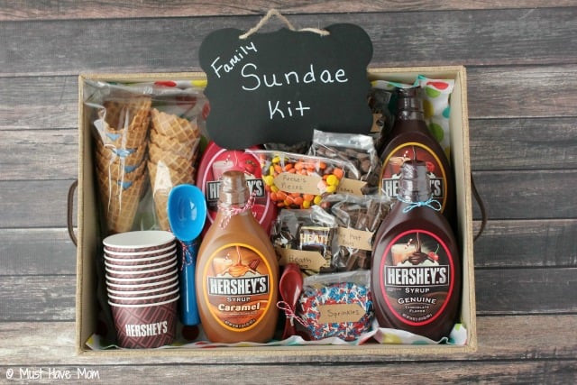 Gift Basket Ideas For Families
 DIY Family Sundae Kit Idea