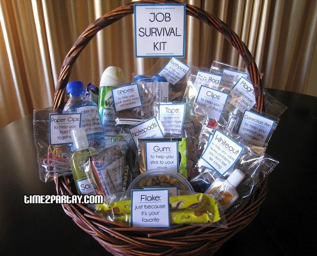 Gift Baskets Ideas For Work
 work survival kit t
