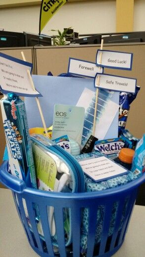 Gift Baskets Ideas For Work
 Coworker t basket My friend and I made this basket for