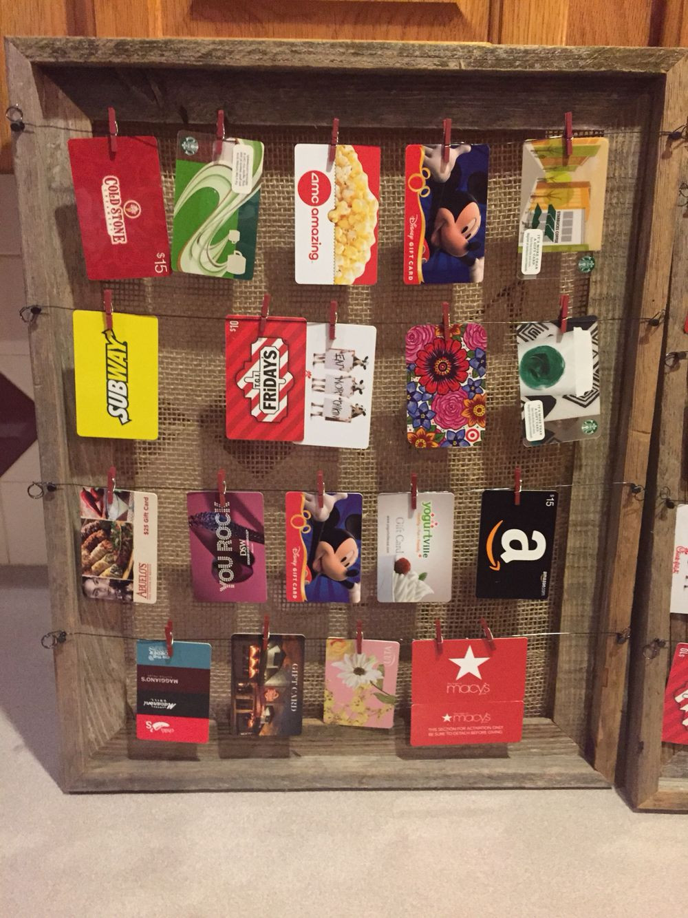 Gift Card Basket Display Ideas
 Coaches Appreciation Gift Card display rustic tcard