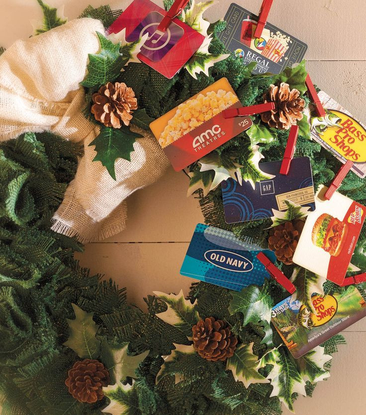 Gift Card Basket Display Ideas
 Burlap Gift Card Wreath Gift Ideas
