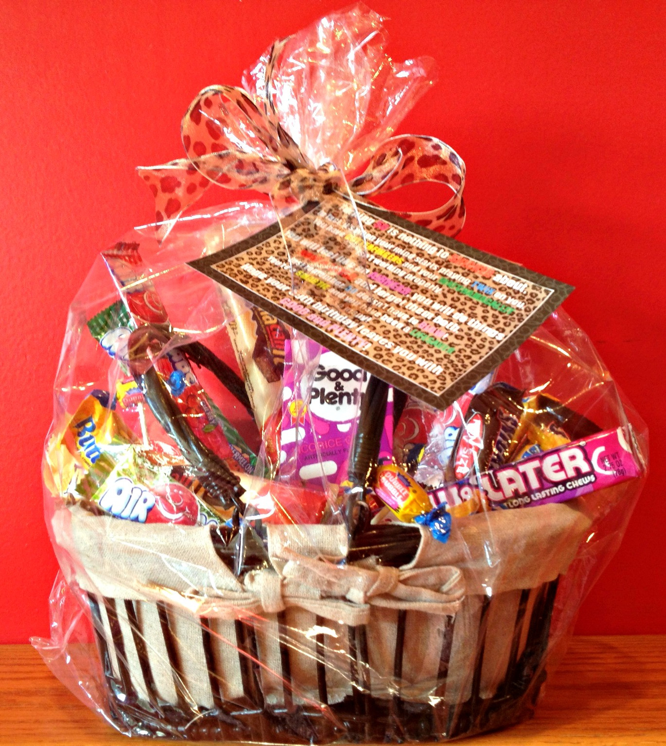 Gift For 50th Birthday
 african desserts 50th Birthday Candy Basket and Poem