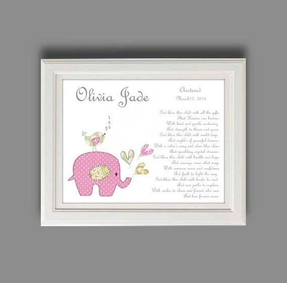 Gift For Godmother From Baby
 Baptism Gift from Godparents Baby Girls by SnoodleBugs on Etsy