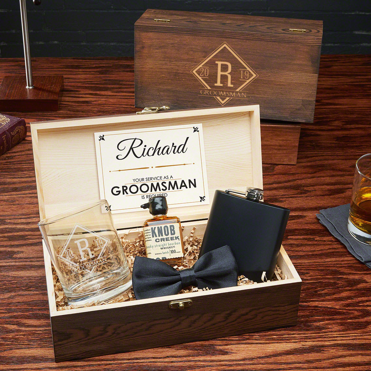 Gift Ideas For Best Man
 Drake Customized Groomsmen Gift Set with Wood Box