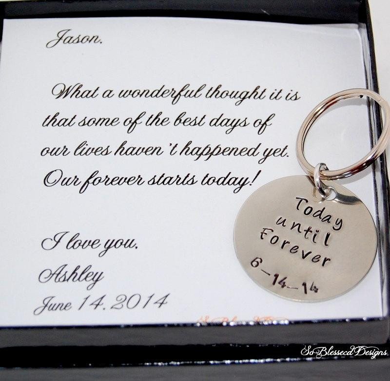 Gift Ideas For Bride On Wedding Day From Groom
 Groom Gift From Bride Key Chain Bride To GROOM Gift