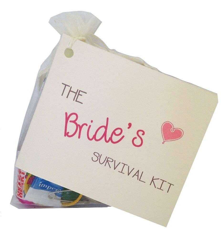 Gift Ideas For Bride On Wedding Day
 Bride Survival Kit Fun keepsake Novelty Gift Wedding Day