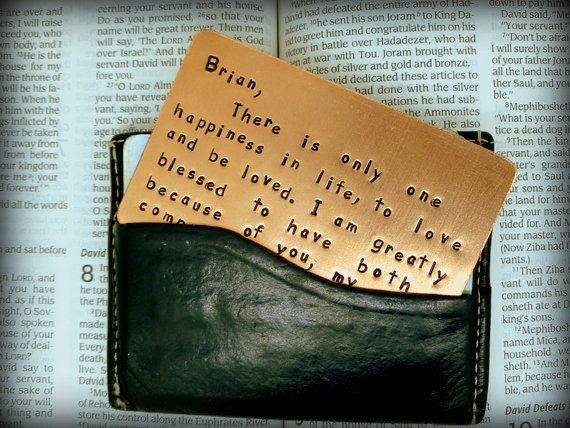 Gift Ideas For Deployed Boyfriend
 Engrave a wallet insert