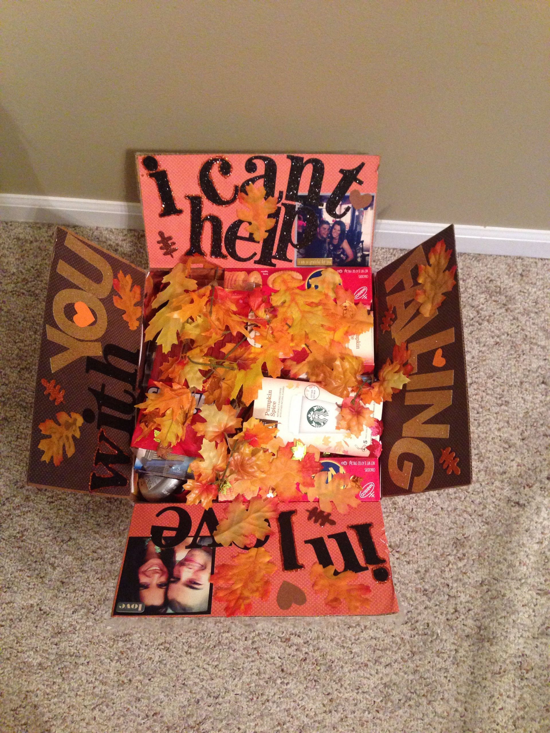 Gift Ideas For Deployed Boyfriend
 Military care package idea Fall themed deployment