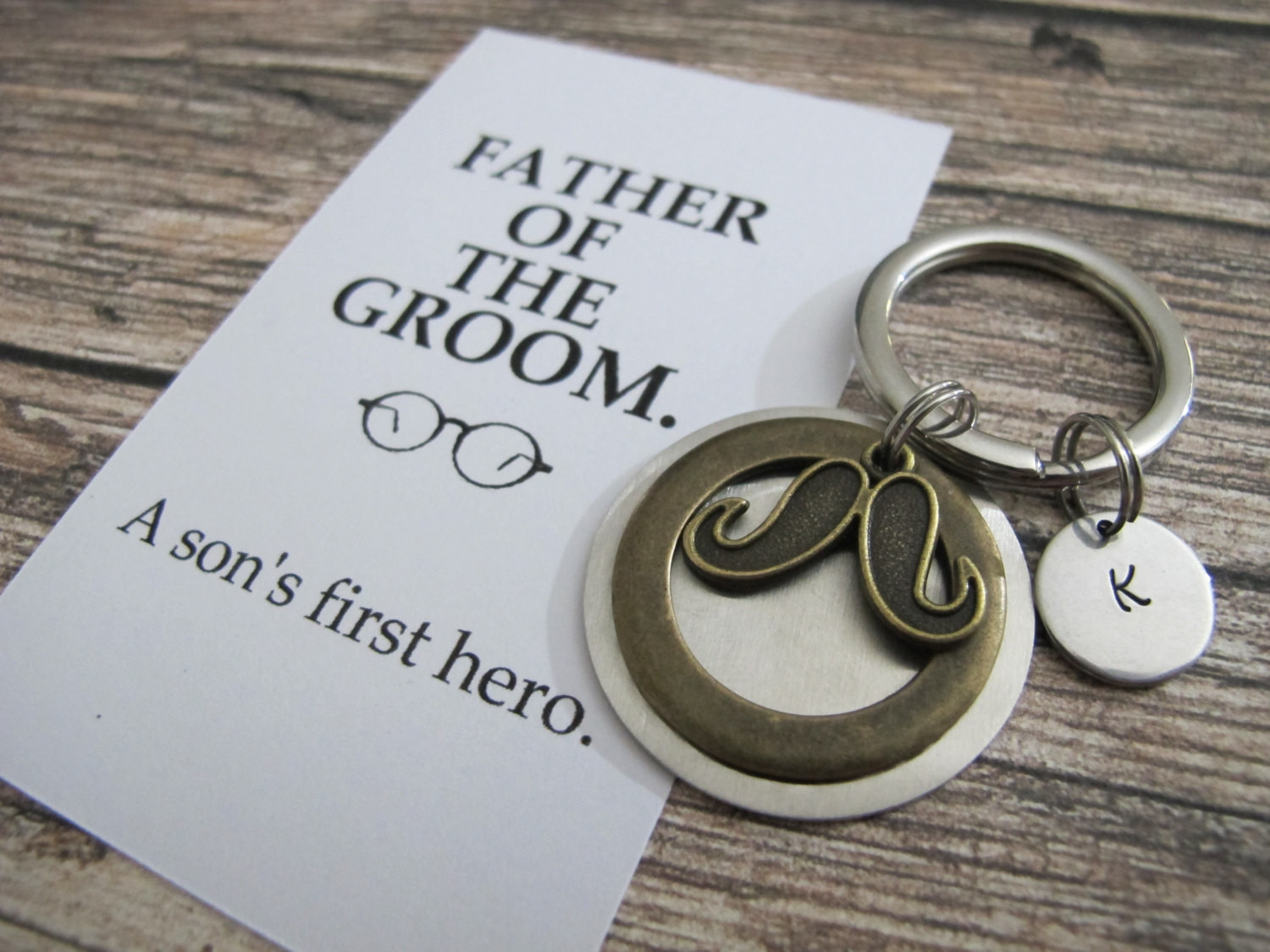 Gift Ideas For Father Of The Groom
 FATHER of the GROOM t PERSONALIZED keychain a son s