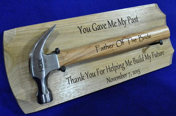 Gift Ideas For Father Of The Groom
 Father The Bride Gift Engraved Hammer Display Gift For