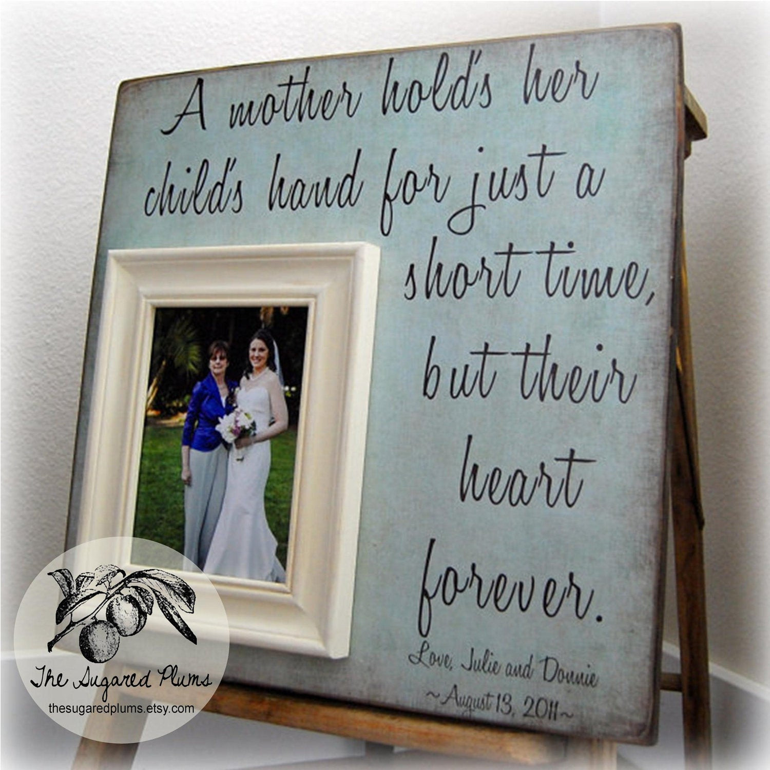 Gift Ideas For Mother Of The Bride And Groom
 Mother of the Bride Gift Personalized Picture Frame A Mother