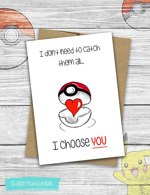Gift Ideas For Nerdy Girlfriend
 I Choose You Pokemon Love