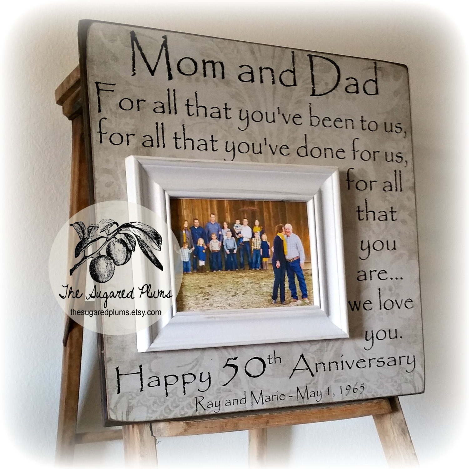 Gift Ideas For Parents 50Th Wedding Anniversary
 50th Anniversary Gifts Parents Anniversary Gift by