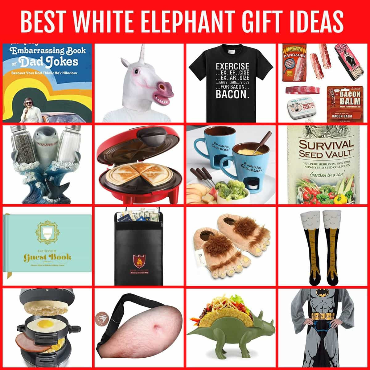 Gift Ideas For White Elephant Christmas Party
 The BEST White Elephant Gifts Funny Useful & DIY Ideas