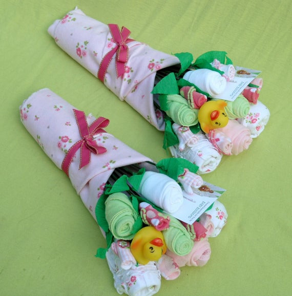 Gifts For Baby Girl Newborn
 Items similar to Girl Twins Baby Bouquet Twin Baby Girls