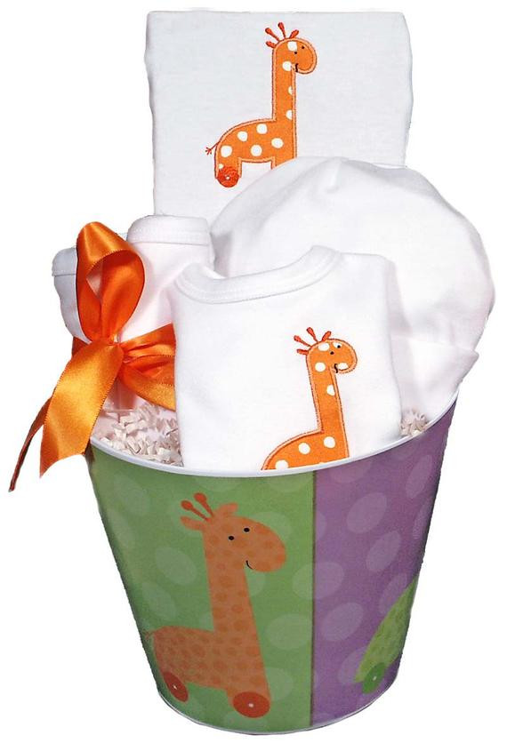 Giraffe Baby Gifts
 Uni Giraffe Baby Gift Set Baby Shower by RaindropsBabyGifts