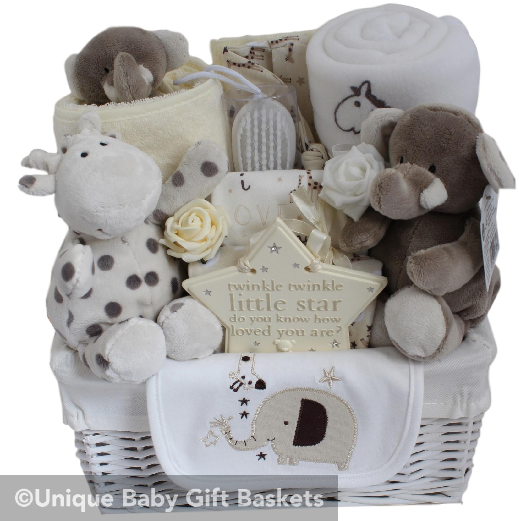 Giraffe Baby Gifts
 Elephant & Giraffe Themed Uni Baby Gift Basket