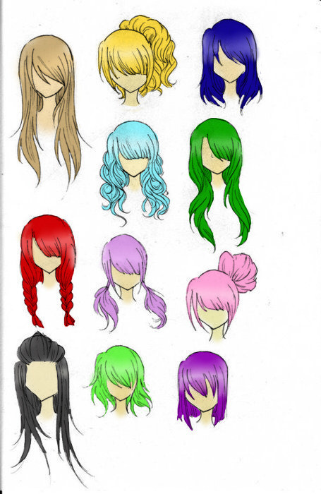 Girl Hairstyles Anime
 anime hairstyles on Tumblr