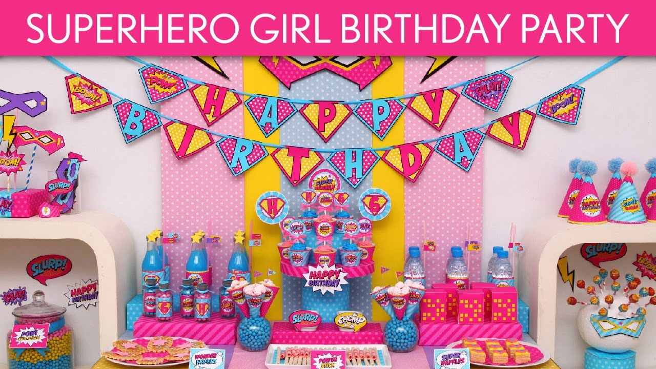 Girl Superhero Birthday Party Ideas
 Retro Superhero Girl Birthday Party Ideas Retro