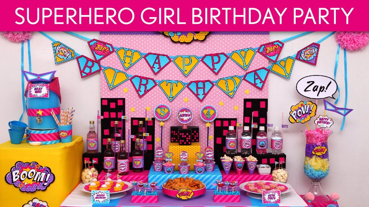 Girl Superhero Birthday Party Ideas
 Superhero Girl Birthday Party Ideas Superhero Girl