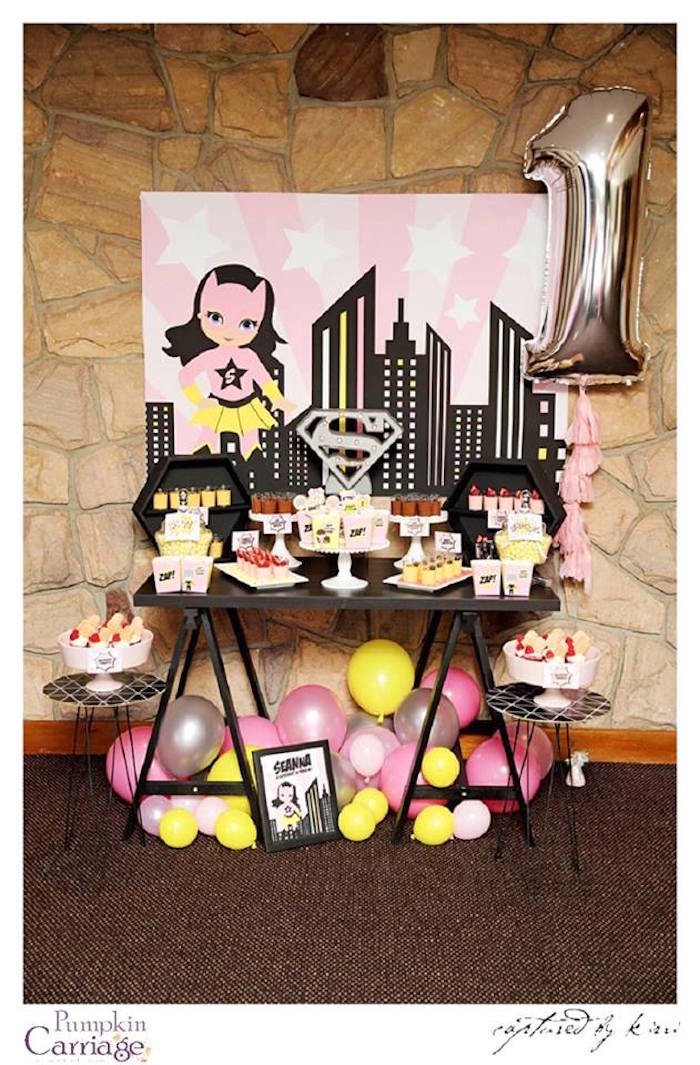 Girl Superhero Birthday Party Ideas
 Kara s Party Ideas Supergirl Superhero Themed Birthday