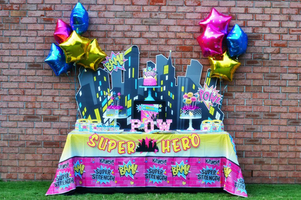 Girl Superhero Birthday Party Ideas
 Girl Superhero Party by Brittany Schwaigert