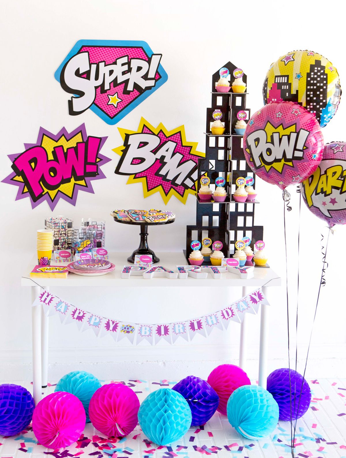 Girl Superhero Birthday Party Ideas
 girl superhero party free printables